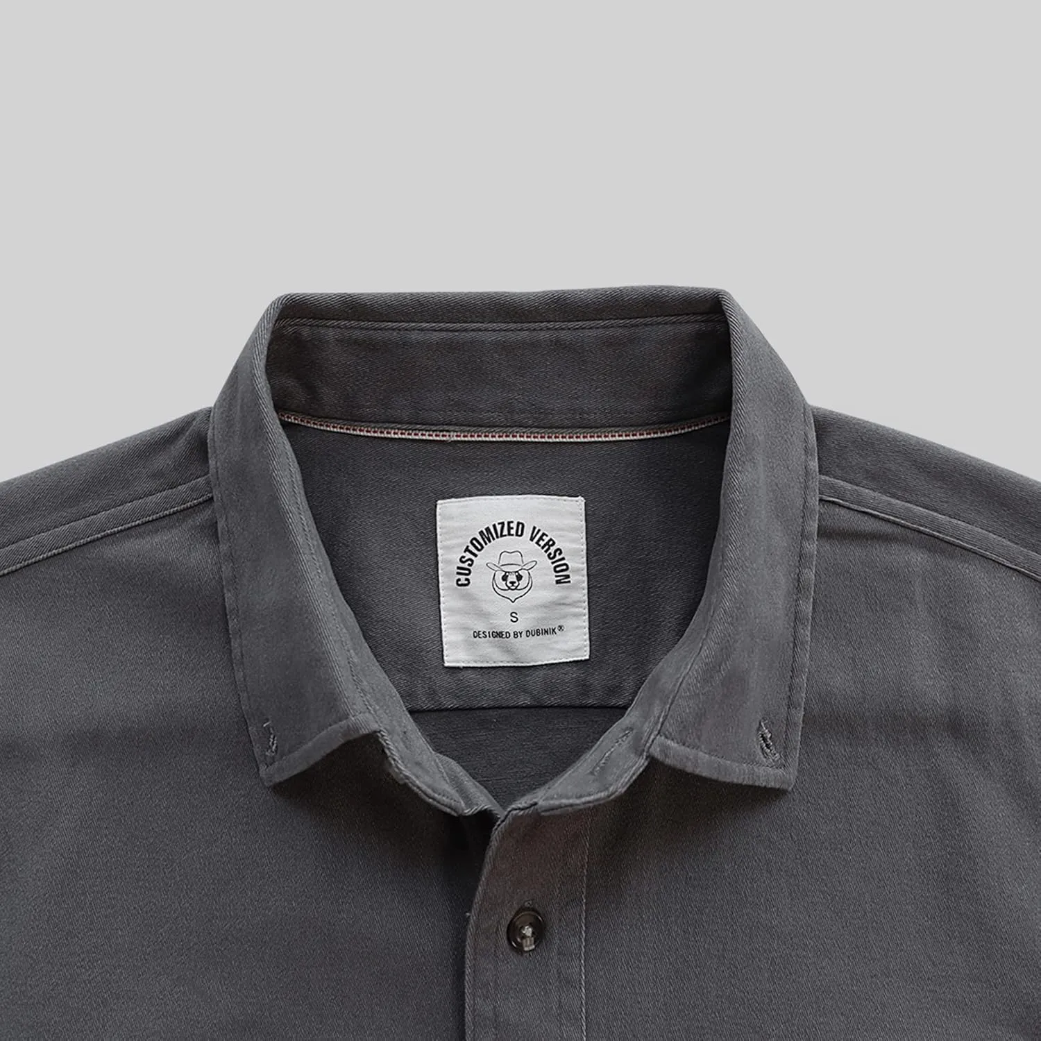 Dubinik Denim Shirt Men Mens Denim Shirts Long Sleeve Mens Denim Button Down Shirt Cotton Regular Fit Casual Work Shirts