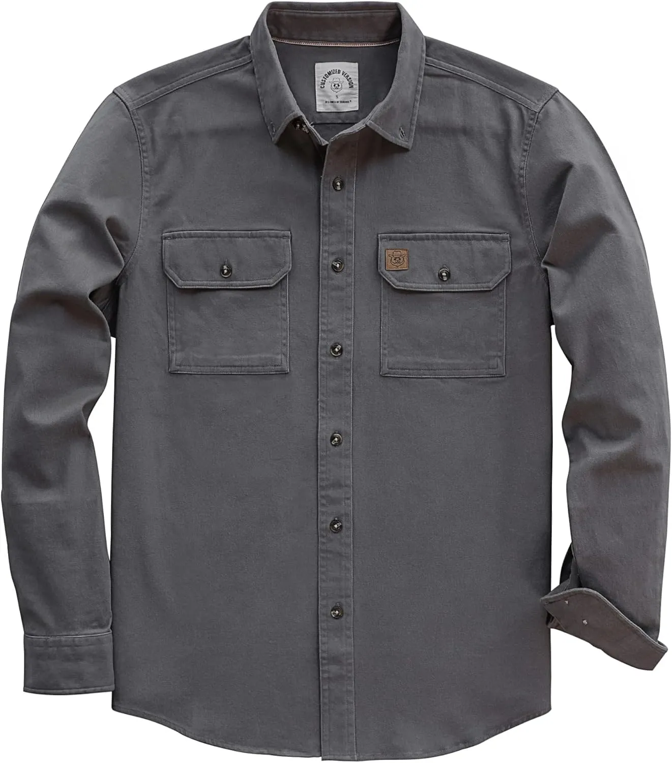 Dubinik Denim Shirt Men Mens Denim Shirts Long Sleeve Mens Denim Button Down Shirt Cotton Regular Fit Casual Work Shirts