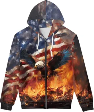 ENLACHIC Men's Novelty Cool 3D Galaxy Wolf Print Graphic Hoodies Zip up Hoodie Pullover Sweatshirts
