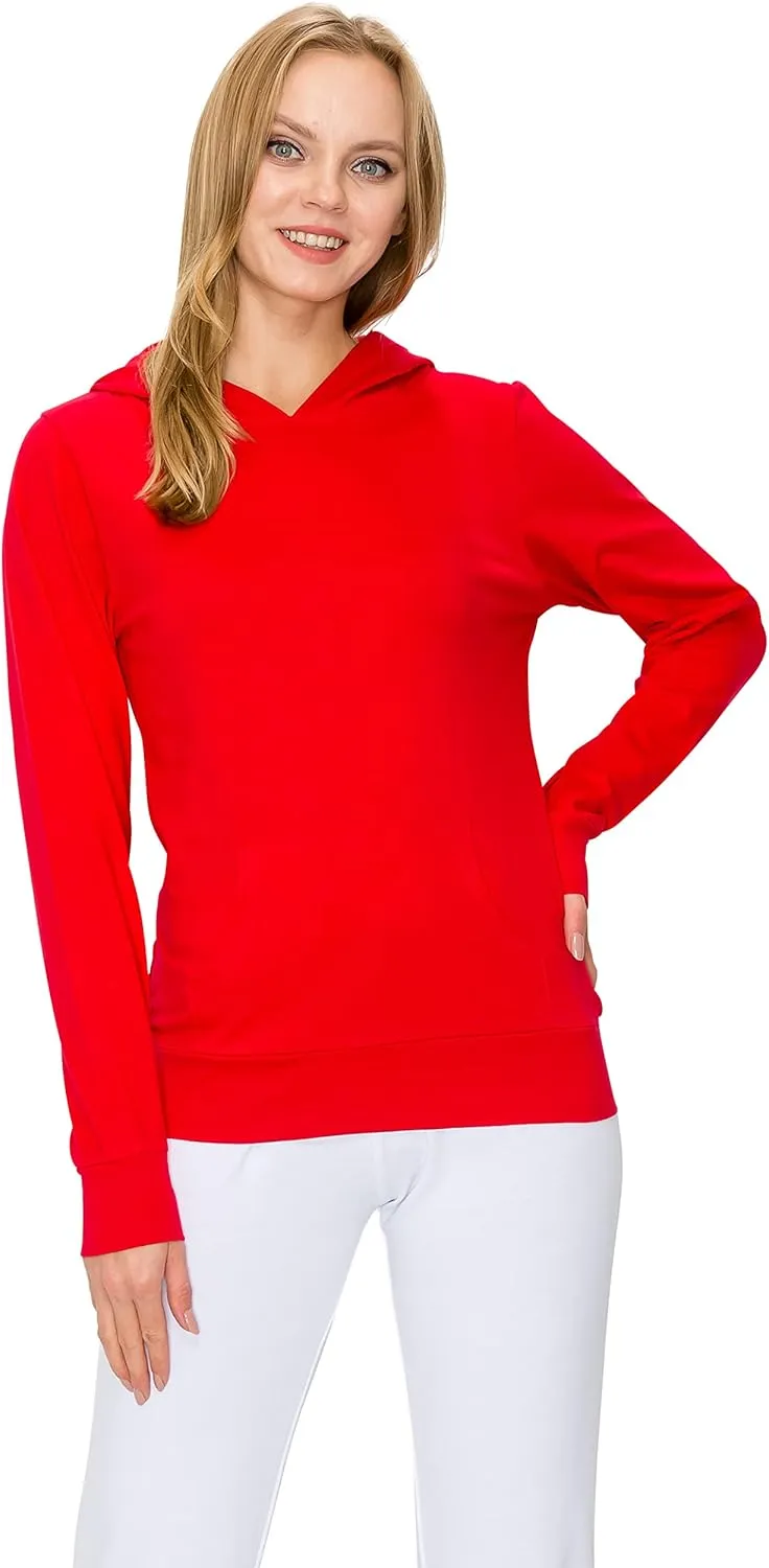 EttelLut Lightweight Comfy Cotton Casual Active Full Zip-up/Pullover Plain Hoodie Jacket