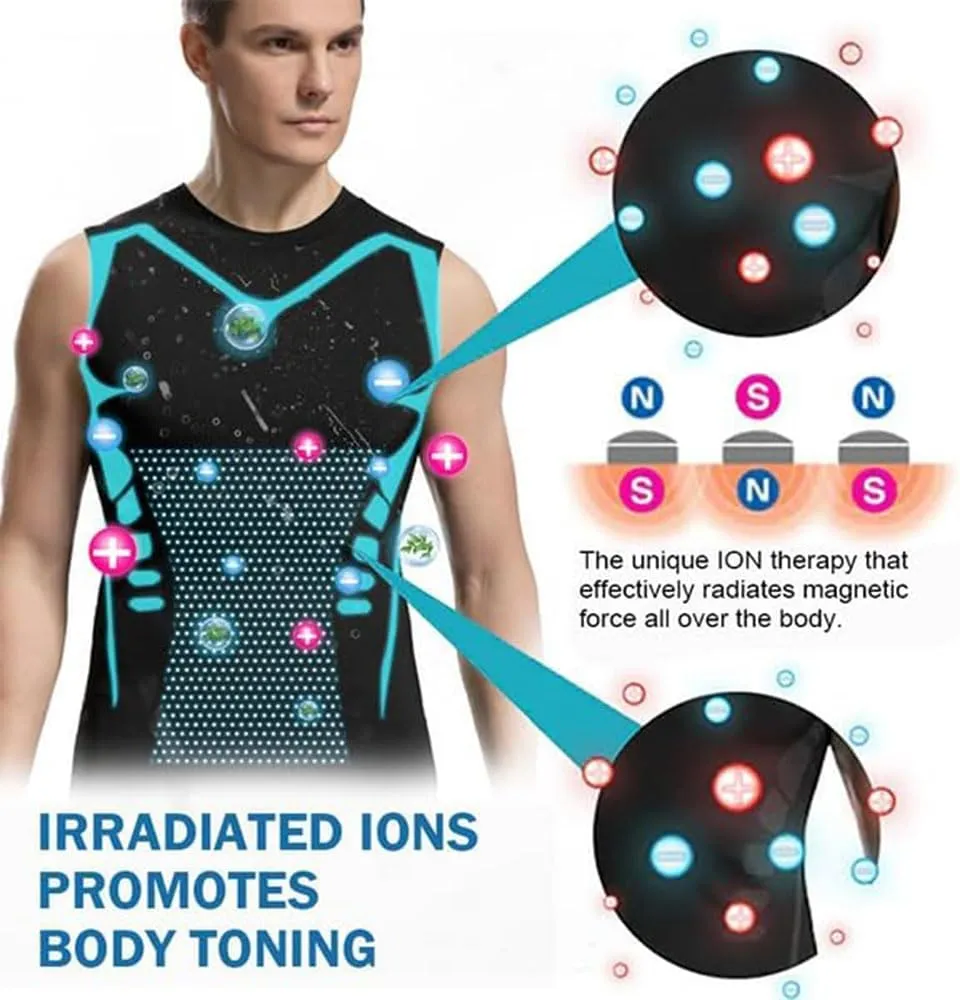 Evolv V-Boost Mens Ionic Shaping Compression Shirt  2025 Sleeveless Slim Fit Tank Top for a Toned Body