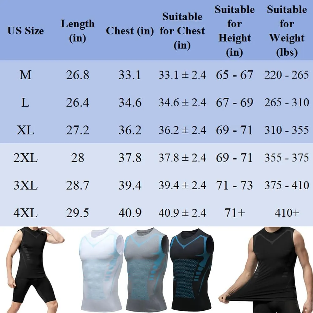 Evolv V-Boost Mens Ionic Shaping Compression Shirt  2025 Sleeveless Slim Fit Tank Top for a Toned Body