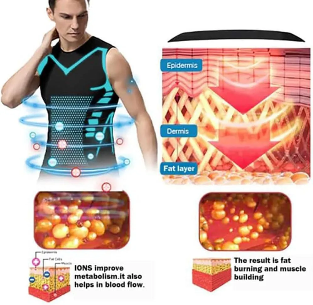 Evolv V-Boost Mens Ionic Shaping Compression Shirt  2025 Sleeveless Slim Fit Tank Top for a Toned Body