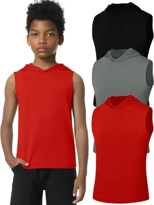 EXARUS Boys Athletic Shirts Short Sleeve Quick Dry Workout Tee Active Performance T-Shirts for Kids 6-16Y