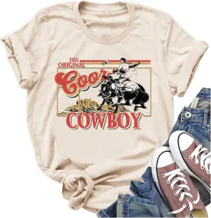 Funny Western Shirts for Women Cowboy Take Me Away Vintage Graphic Country T Shirt Teen Girls Summer Retro Tees Tops