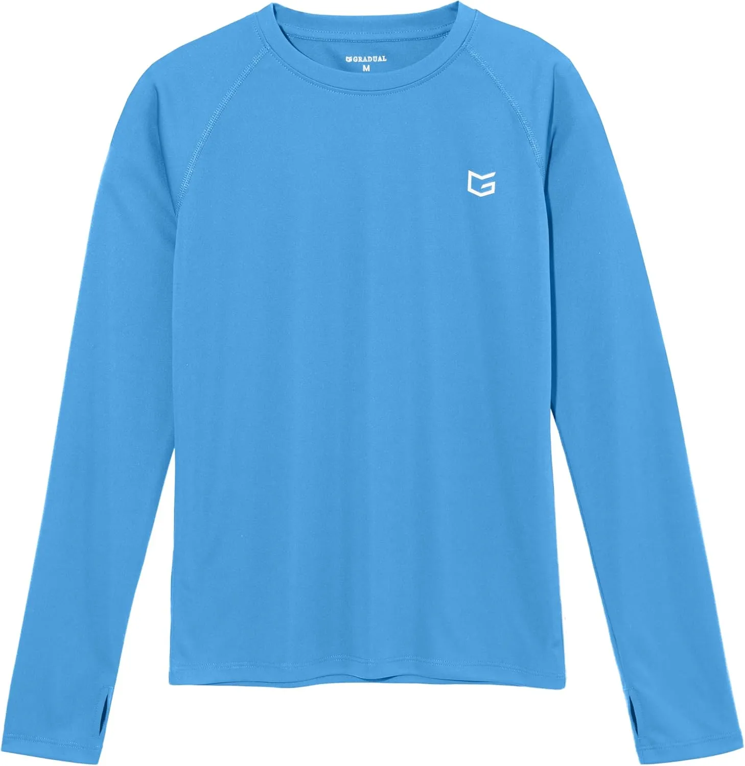 G Gradual Boy's Rash Guard UPF 50  Sun Protection Shirt Quick Dry Long Sleeve Swim Shirts Lightweight SPF Youth Fishing Shirt