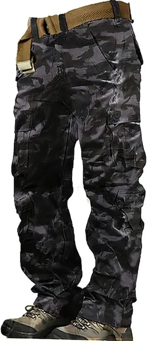 Gear Men's Hiking Tactical Sweatpants Waist Denim Long Pants Men's Casual Cargo Pants Sweatpants for Men Men's Camo