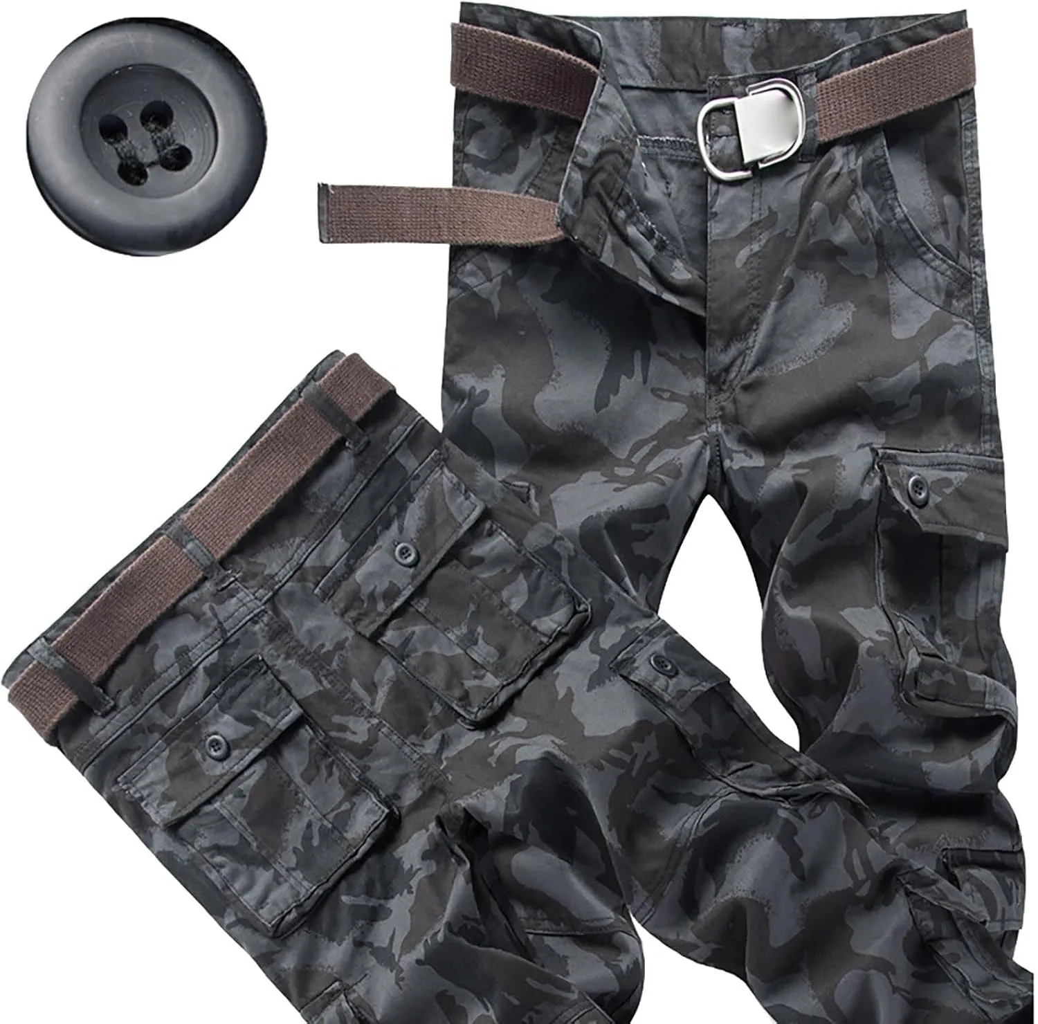 Gear Men's Hiking Tactical Sweatpants Waist Denim Long Pants Men's Casual Cargo Pants Sweatpants for Men Men's Camo