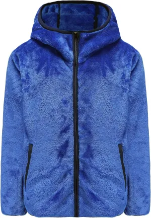 Girl's Soft Fleece sherpa Jacket Full Zip Hoodie