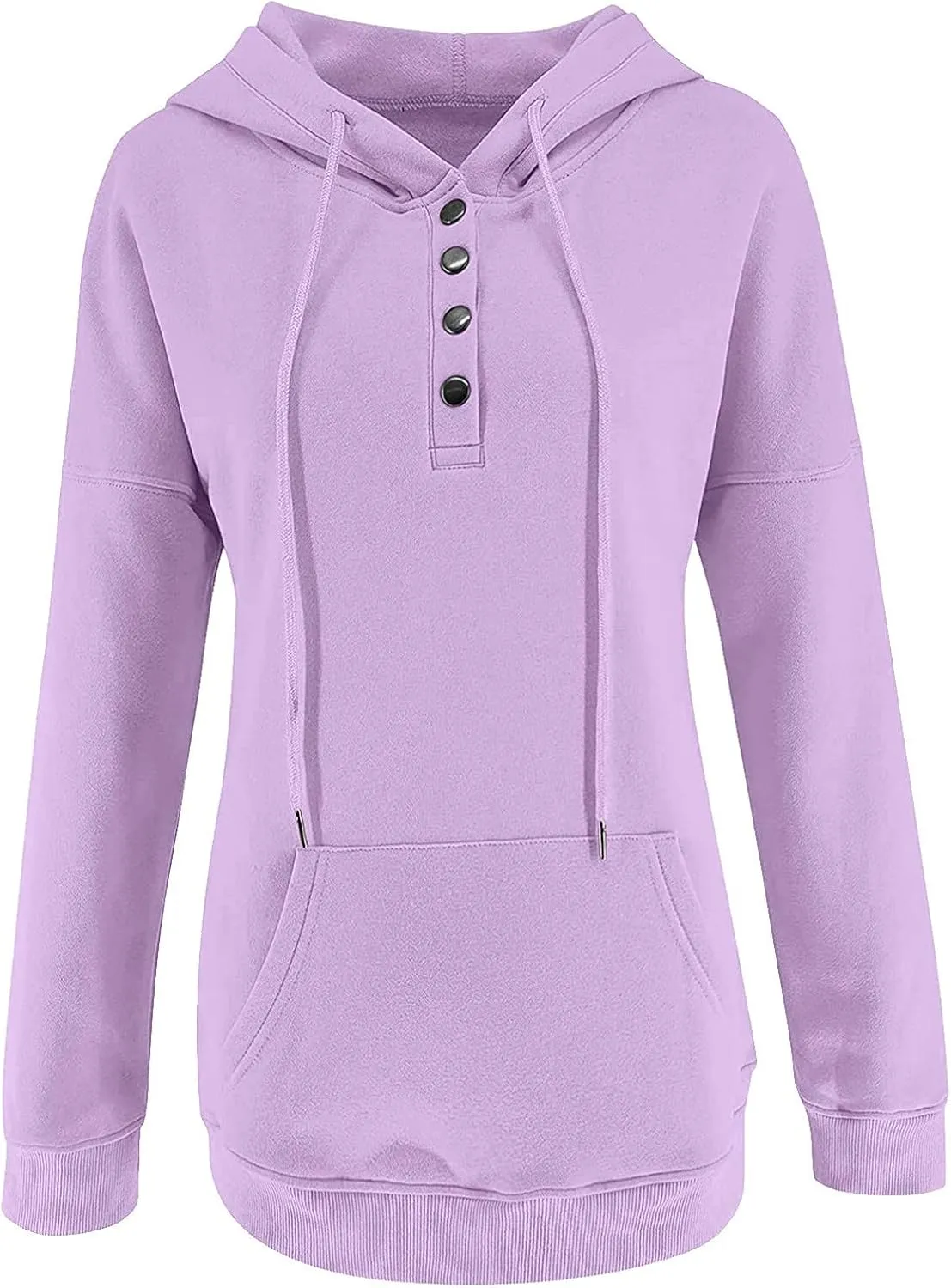 GOFULY Button Down Shirts For Women Fall Loose Oversized Hoodie Long Sleeve Drawstring Pockets Clothes Winter Solid Outfits