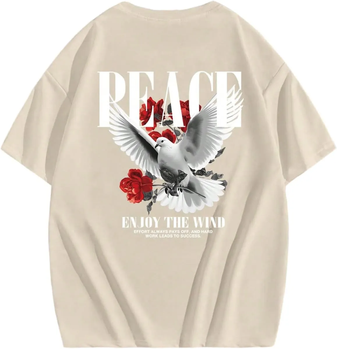 GORGLITTER Men's Y2K Graphic Tee Top Casual Oversized Short Sleeve Crewneck Drop Shoulder T Shirt