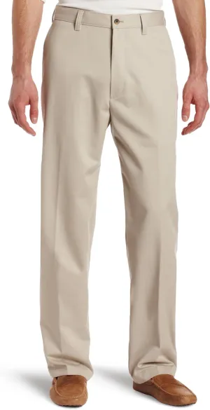 Haggar Men's Cool 18 Hidden Expandable Waist Pleat Front Pant-Regular and Big & Tall Sizes