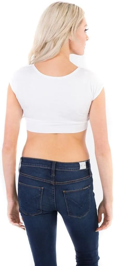 HALFTEE 3/4 Sleeve Layering Tee | Demi Cami for Women & Teens | Cute Crop Top | XS-6X