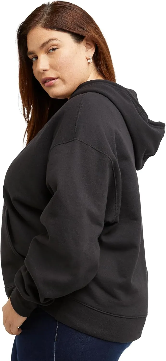 Hanes Women's Originals Pullover Hoodie, Midweight Fleece Hooded Sweatshirt for Women, Available in Plus
