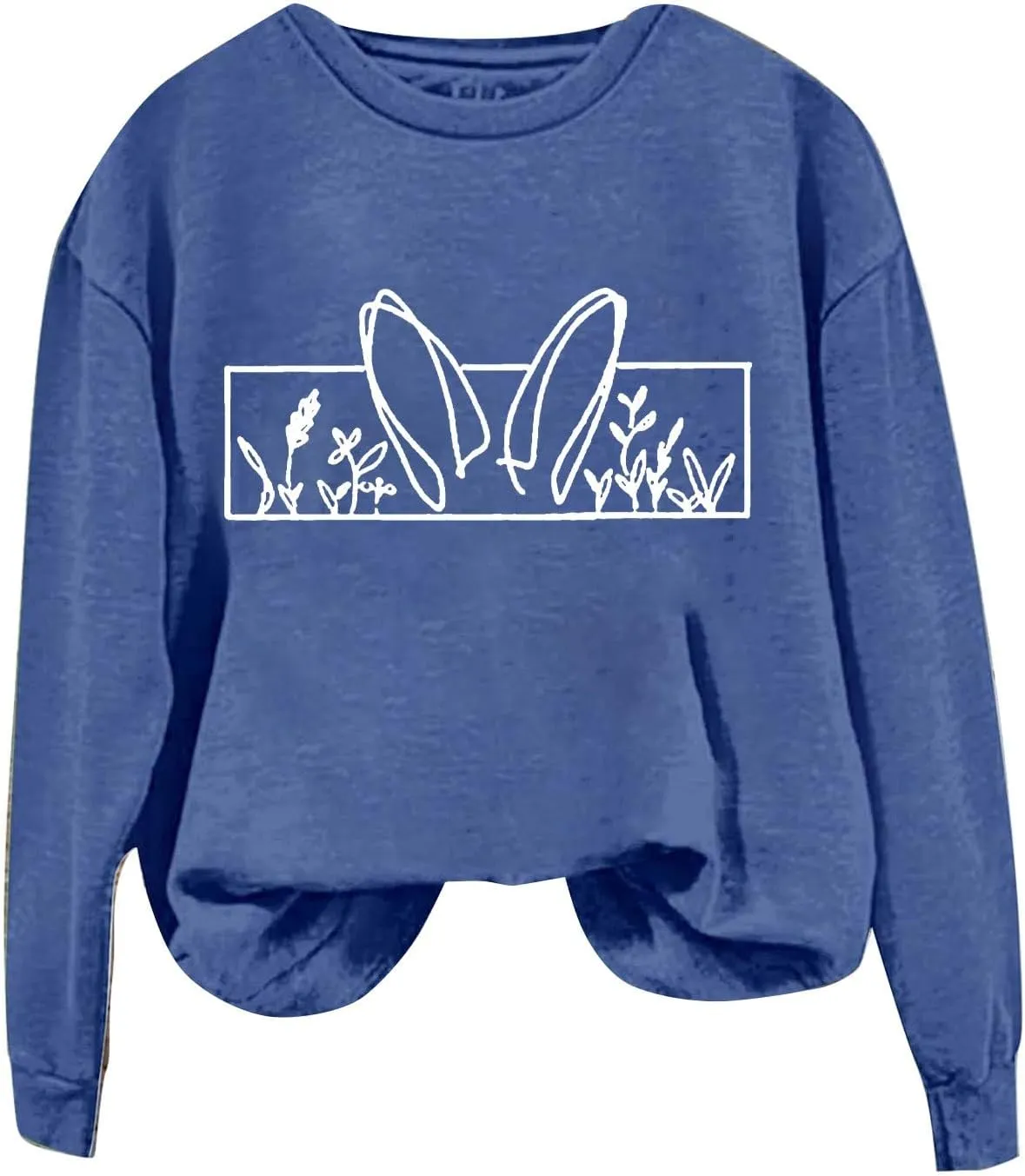 Happy Easter Sweatshirt for Women Cute Bunny Rabbit Graphic Crew Neck Sweat Shirts Trendy Easter Gifts Festival Tops