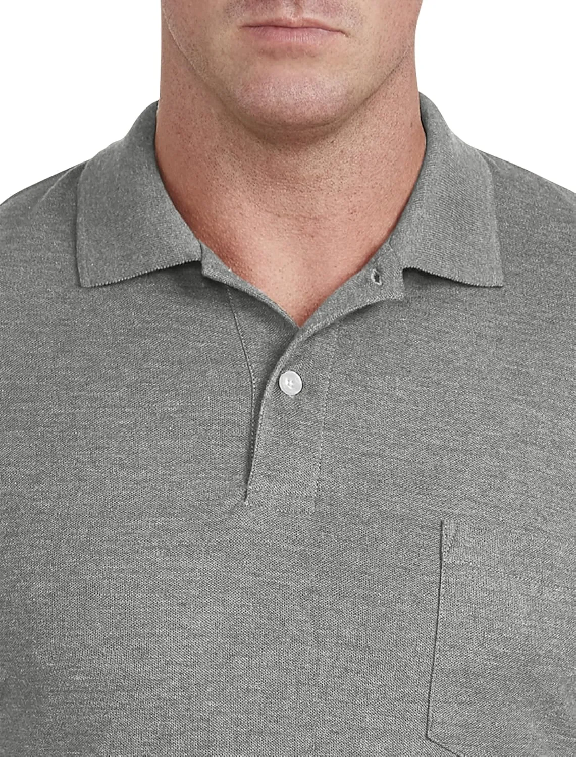 Harbor Bay by DXL Big and Tall Pocket Piqu Polo