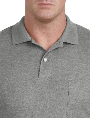 Harbor Bay by DXL Big and Tall Pocket Piqu Polo