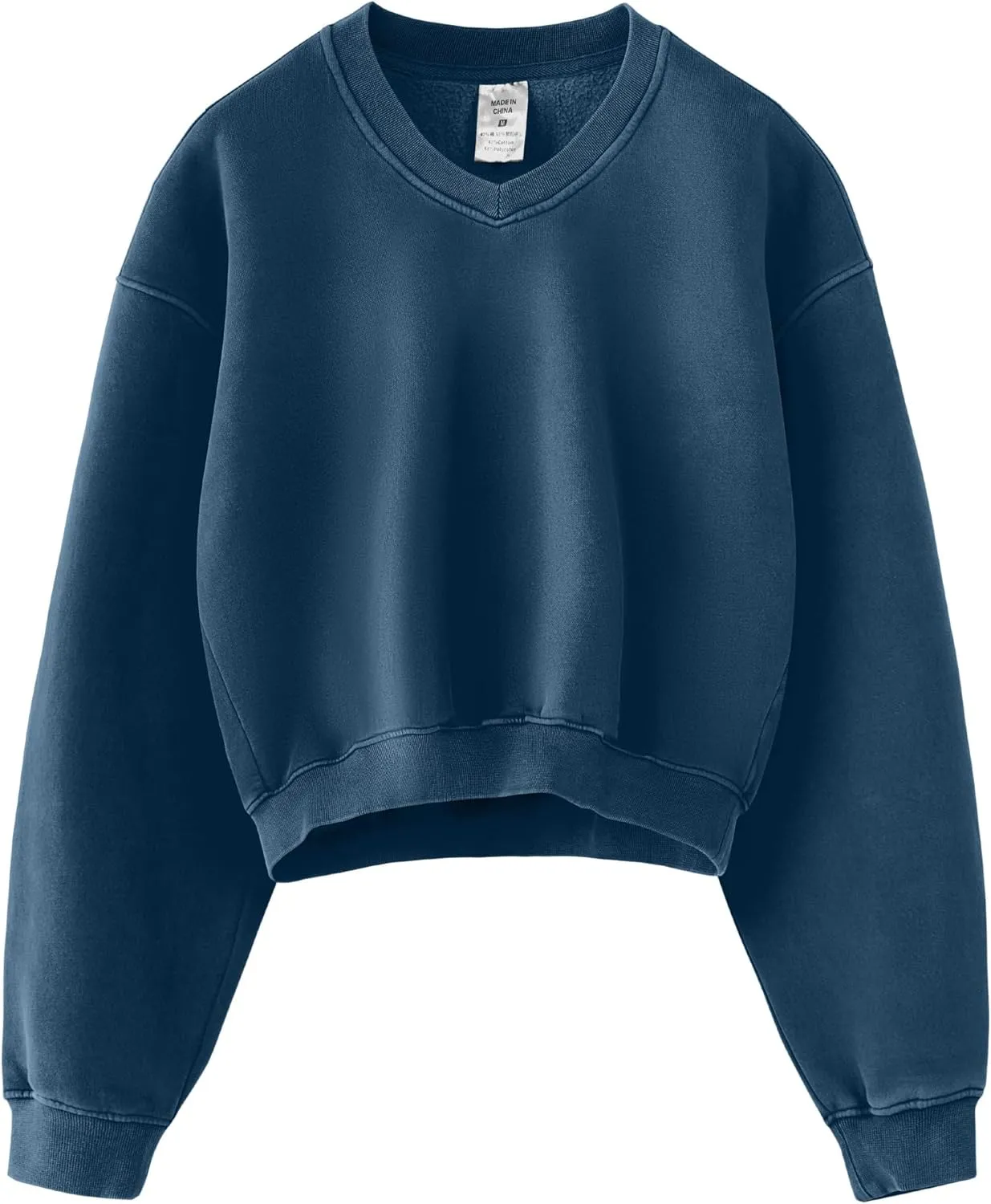 Hatant Sweatshirt for Women Acid Wash Athletic Hoodie Heritage Fleece V-neck Long Sleeve Hoodie Fleece Women Sweatshirt