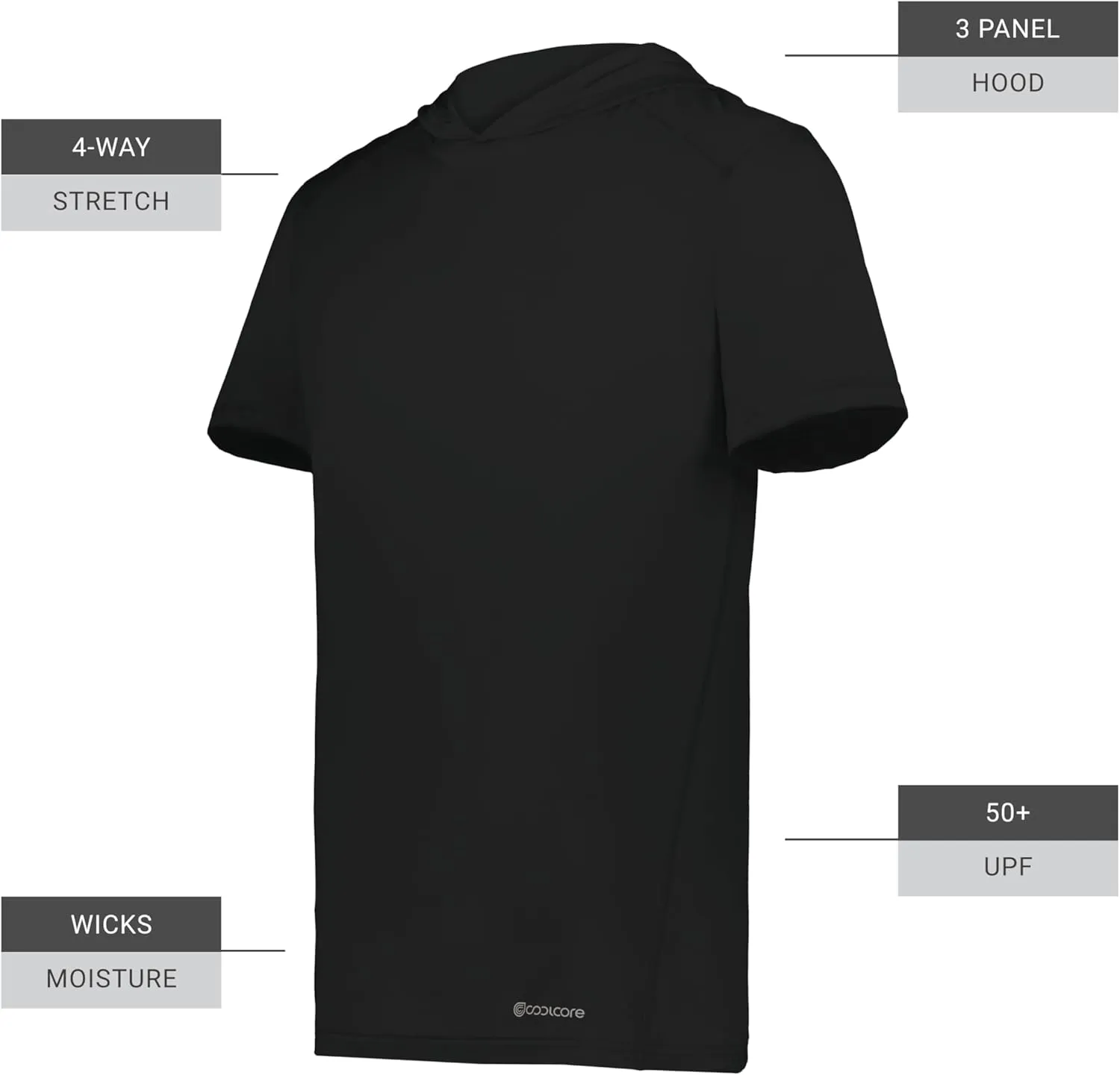 Holloway Men's Powered by Coolcore Short Sleeve Hoodie