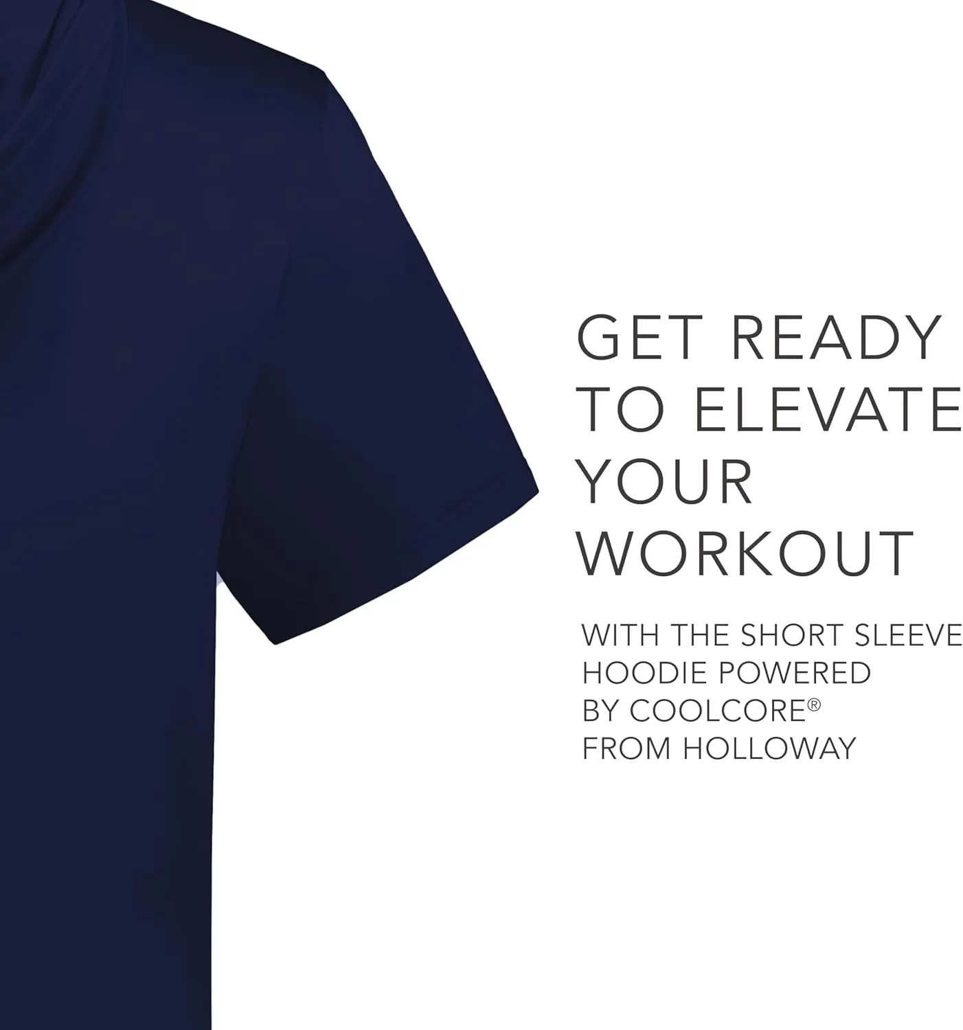 Holloway Men's Powered by Coolcore Short Sleeve Hoodie