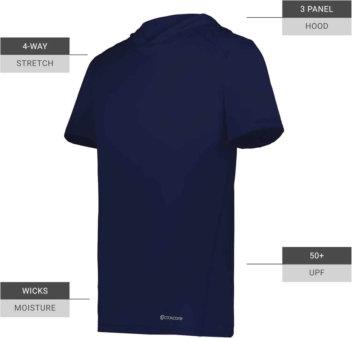 Holloway Men's Powered by Coolcore Short Sleeve Hoodie