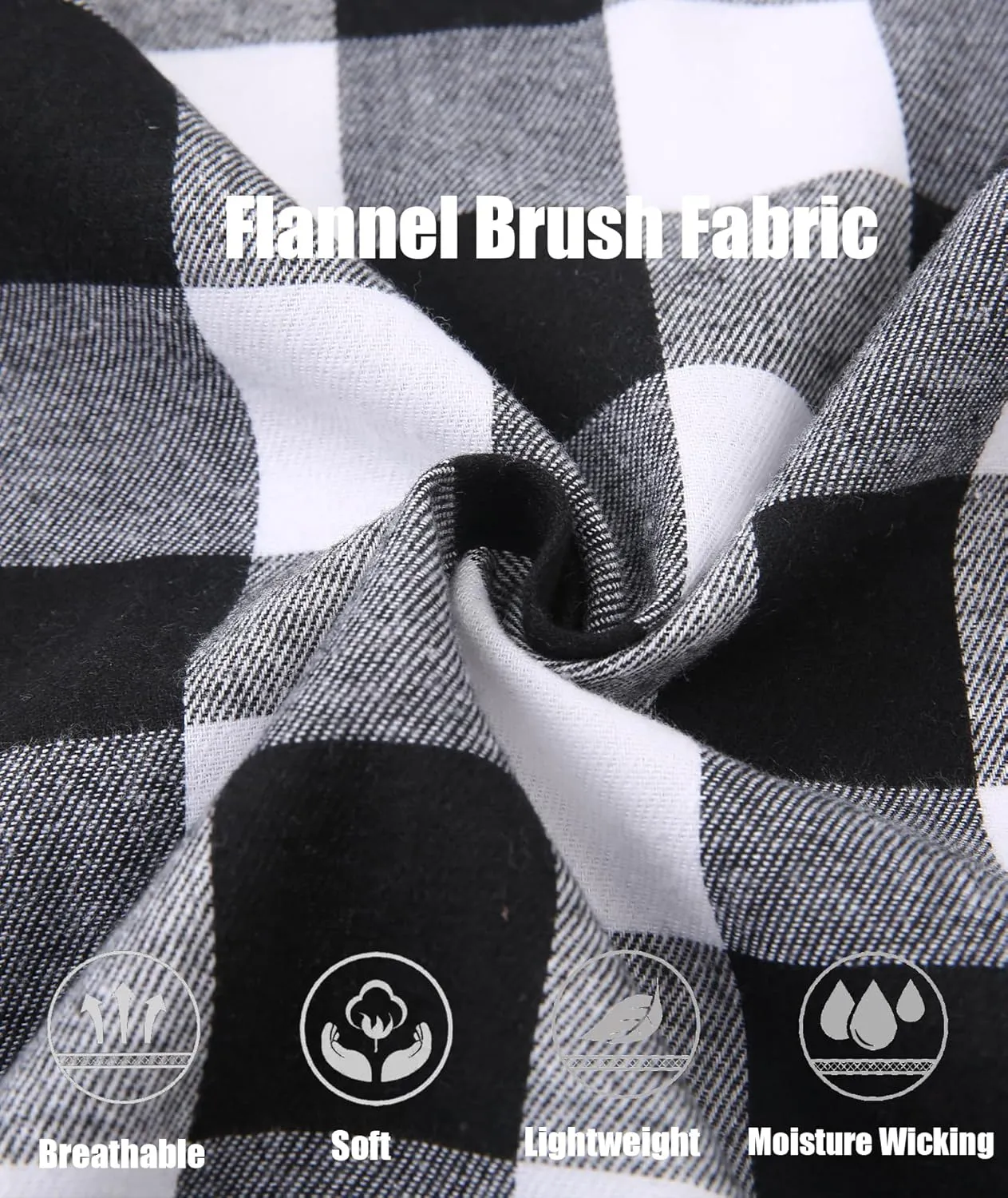 Hooded Flannel Shirt for Men, Lightweight Flannel Jacket Long Sleeve Plaid Causal Button Down Shirts with Pocket