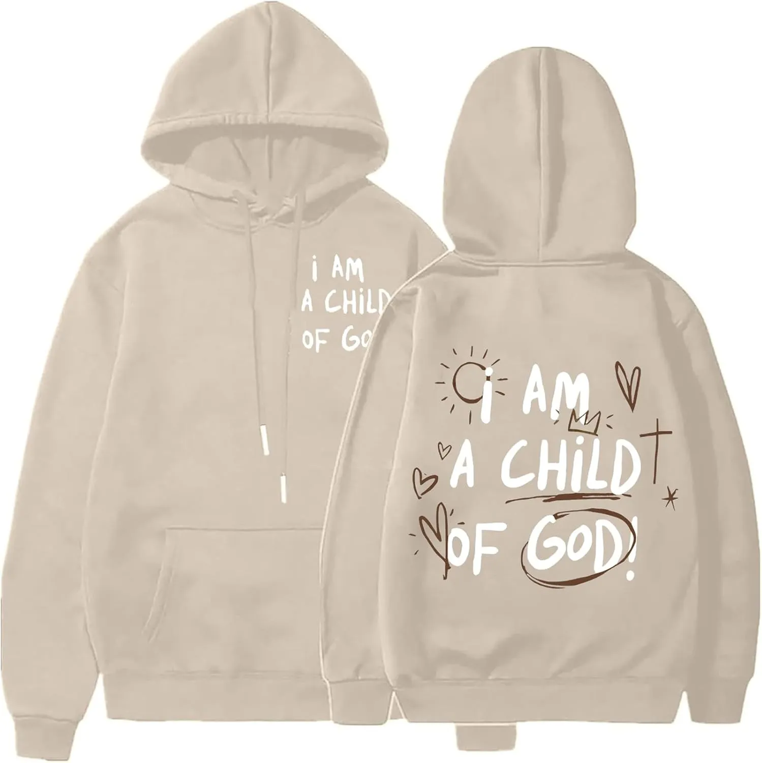 I am a Child Of God Hoodie Christian Faith Religious God Tops Man Woman Longs Leeve Pullover Sweatshirt