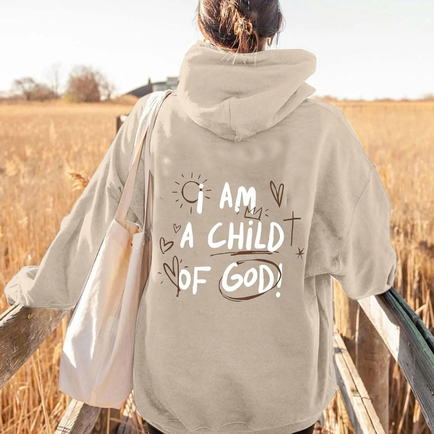 I am a Child Of God Hoodie Christian Faith Religious God Tops Man Woman Longs Leeve Pullover Sweatshirt