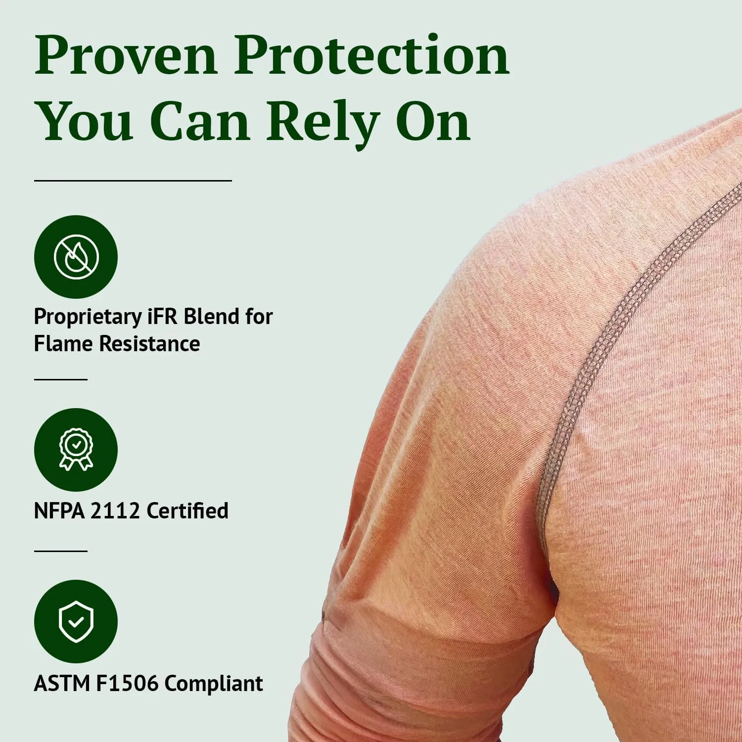 iFR Base Layer - Mens Long Sleeve Tee Shirts - Fire Resistant Shirts for Men - Fire Resistant Clothing