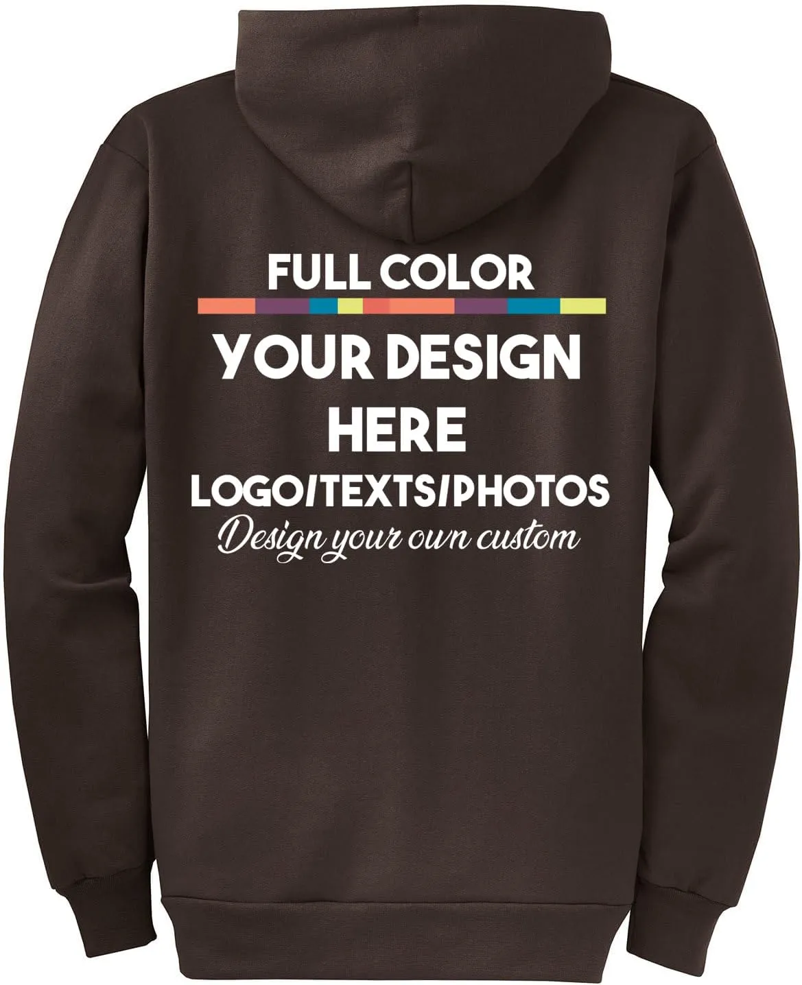 INK STITCH Unisex Pc78zh Custom Printing Front and Back Core Hoodie Zip Up Sweatshirts