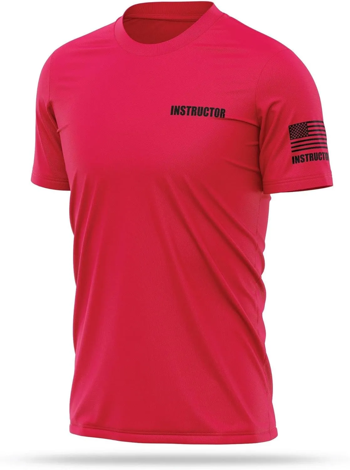 Instructor Utility Shirts for Men | USA Patriotic Lightweight Tee | Micro Polyester, Moisture-Wicking Quick-Dry Comfort.