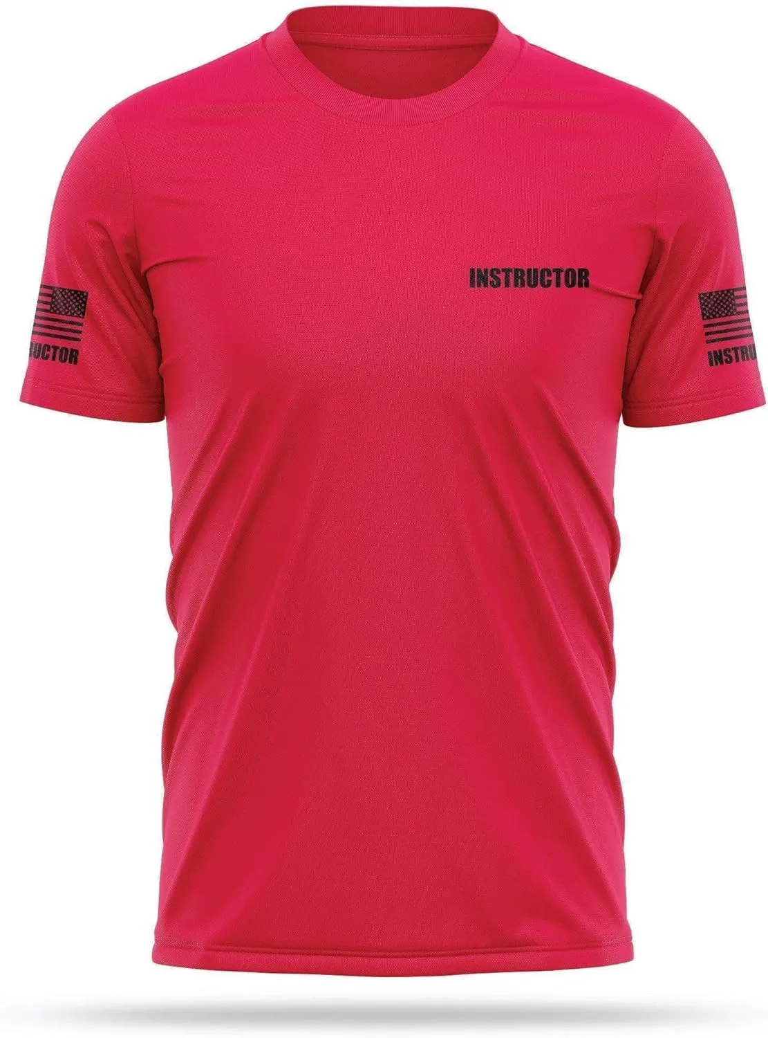 Instructor Utility Shirts for Men | USA Patriotic Lightweight Tee | Micro Polyester, Moisture-Wicking Quick-Dry Comfort.