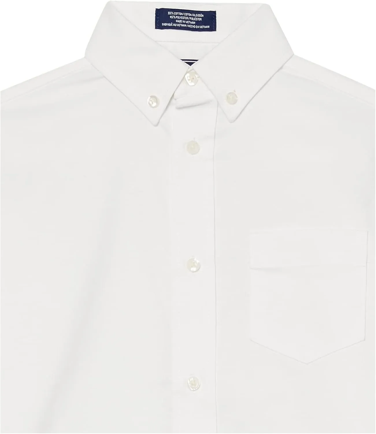 IZOD Boys' Long Sleeve Solid Button-Down Collared Oxford Shirt with Chest Pocket