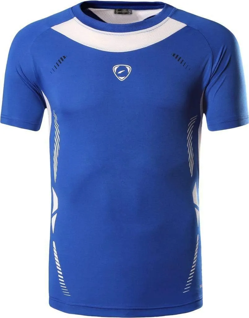 jeansian Men's 3 Packs Athletic Quick Dry Fit Short Sleeve Sport T-Shirt Tshirts Tee Shirt Tennis Golf Bowling LSL182
