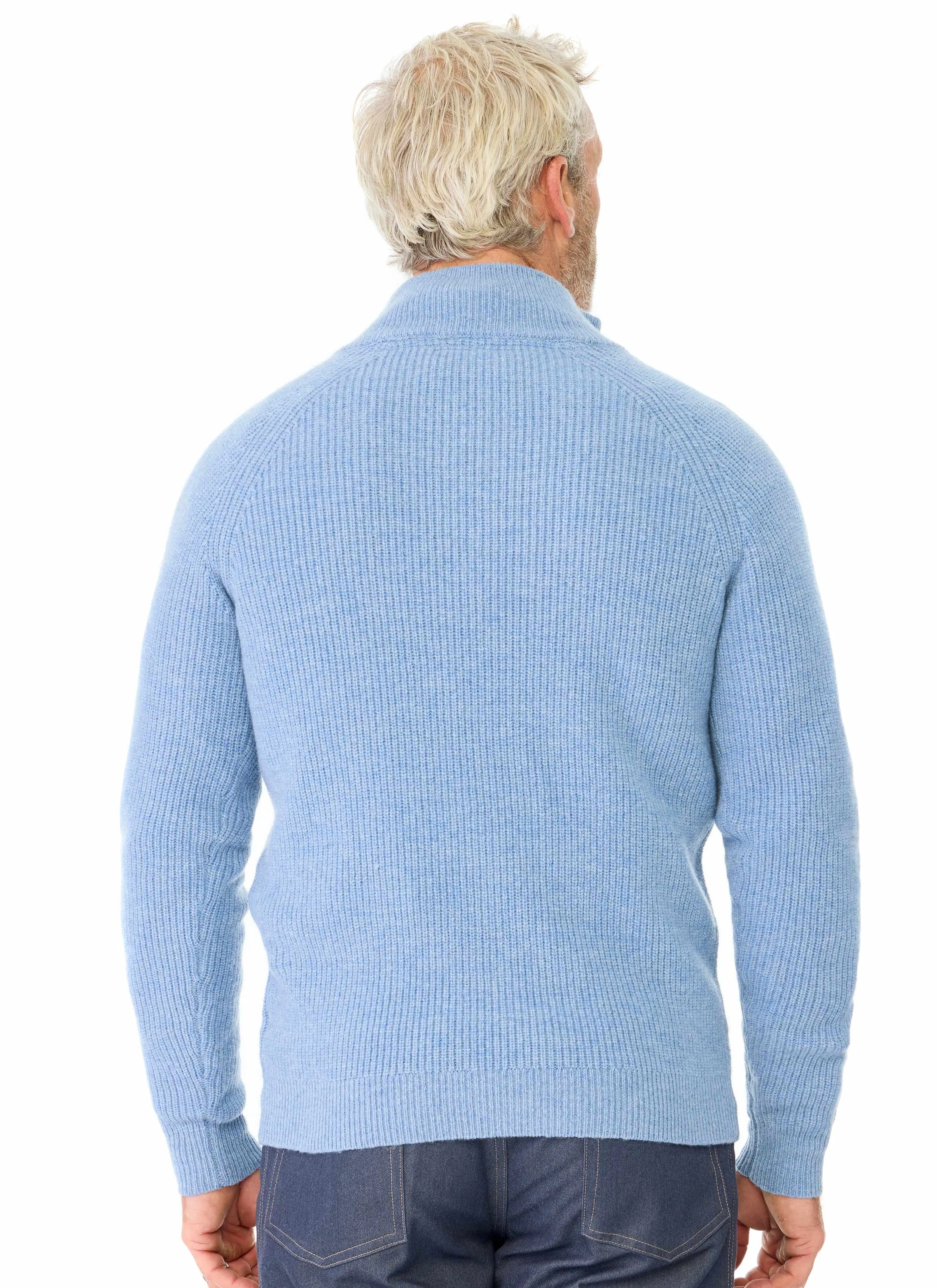 JETSONVILLE 1/4 ZIP POLO - SOFT BLUE