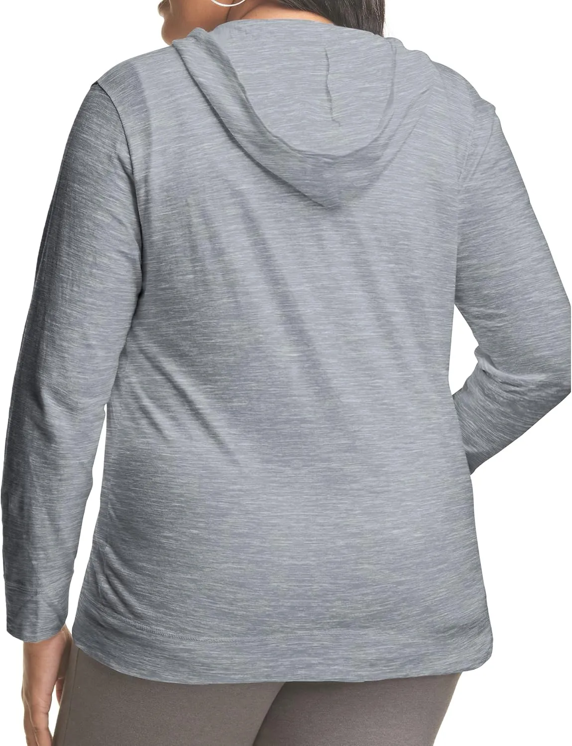 Just My Size Women's Full Zip Slub Hoodie Plus Size