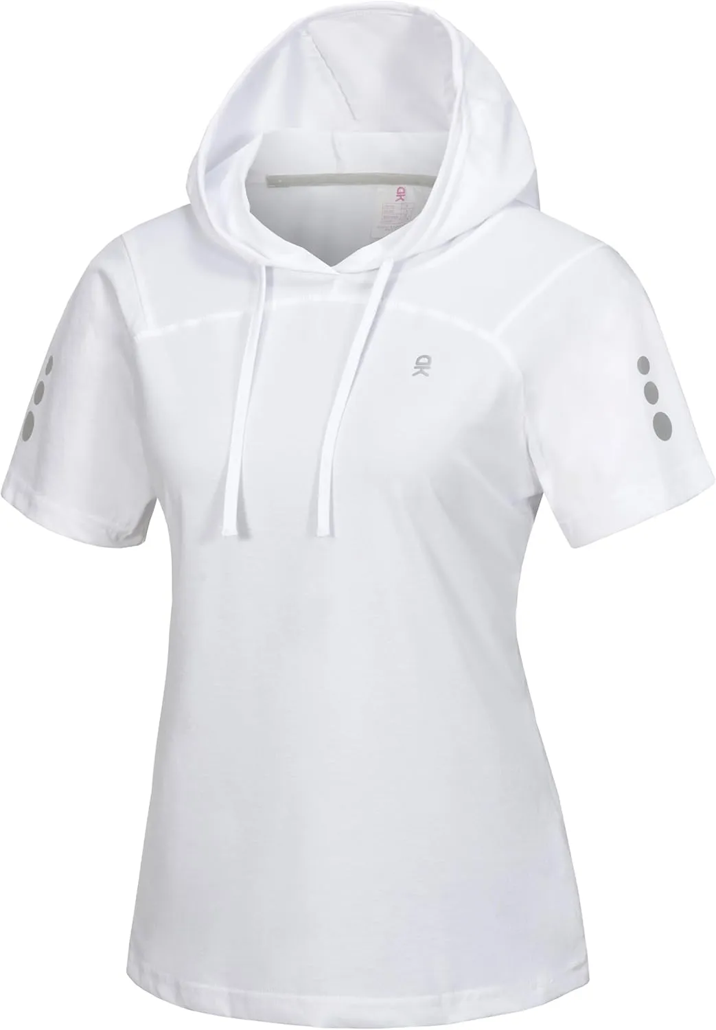 Little Donkey Andy Women's Short Sleeve Quick Dry T-Shirt with Hood Sun Protection Workout Stretch Basic Tops Tee