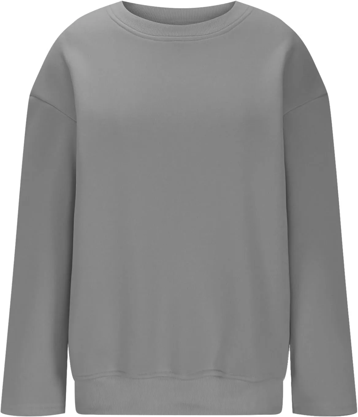 Long Sleeve Oversized Hoodies Sweatshirts For Women Winter Crew Neck Long Sleeve Pullover Tunic Teen Tops Clothes