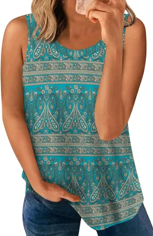 LONGYUAN Womens Tank Tops 2025 Casual Tunics Loose Sleeveless Summer Tops Basic Ladies Tee Shirts M-3XL