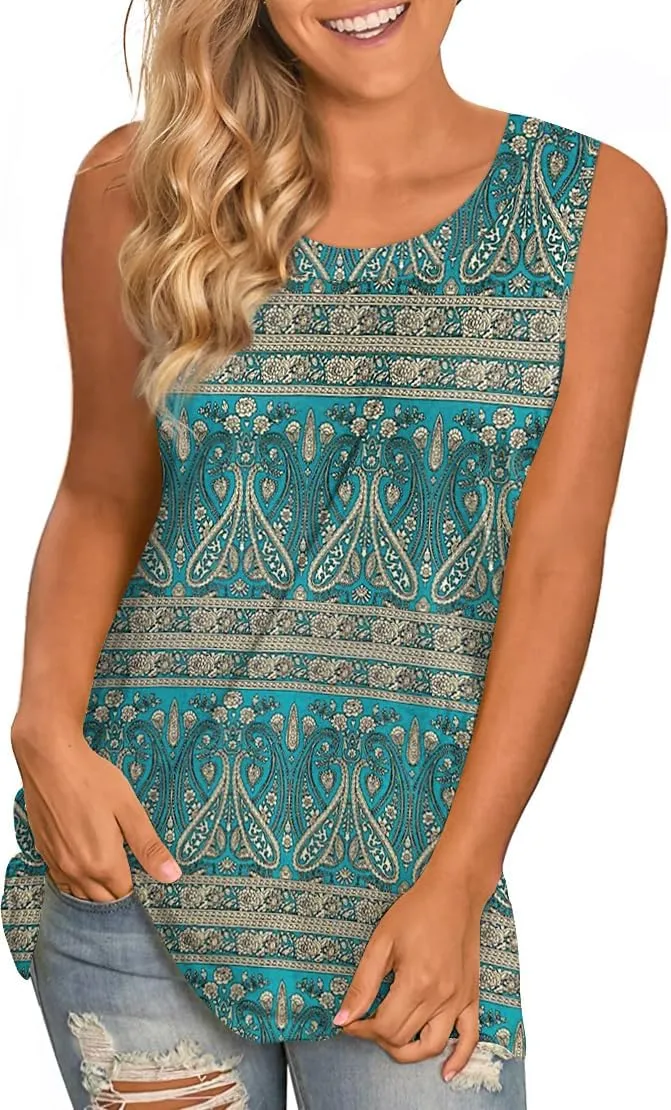 LONGYUAN Womens Tank Tops 2025 Casual Tunics Loose Sleeveless Summer Tops Basic Ladies Tee Shirts M-3XL