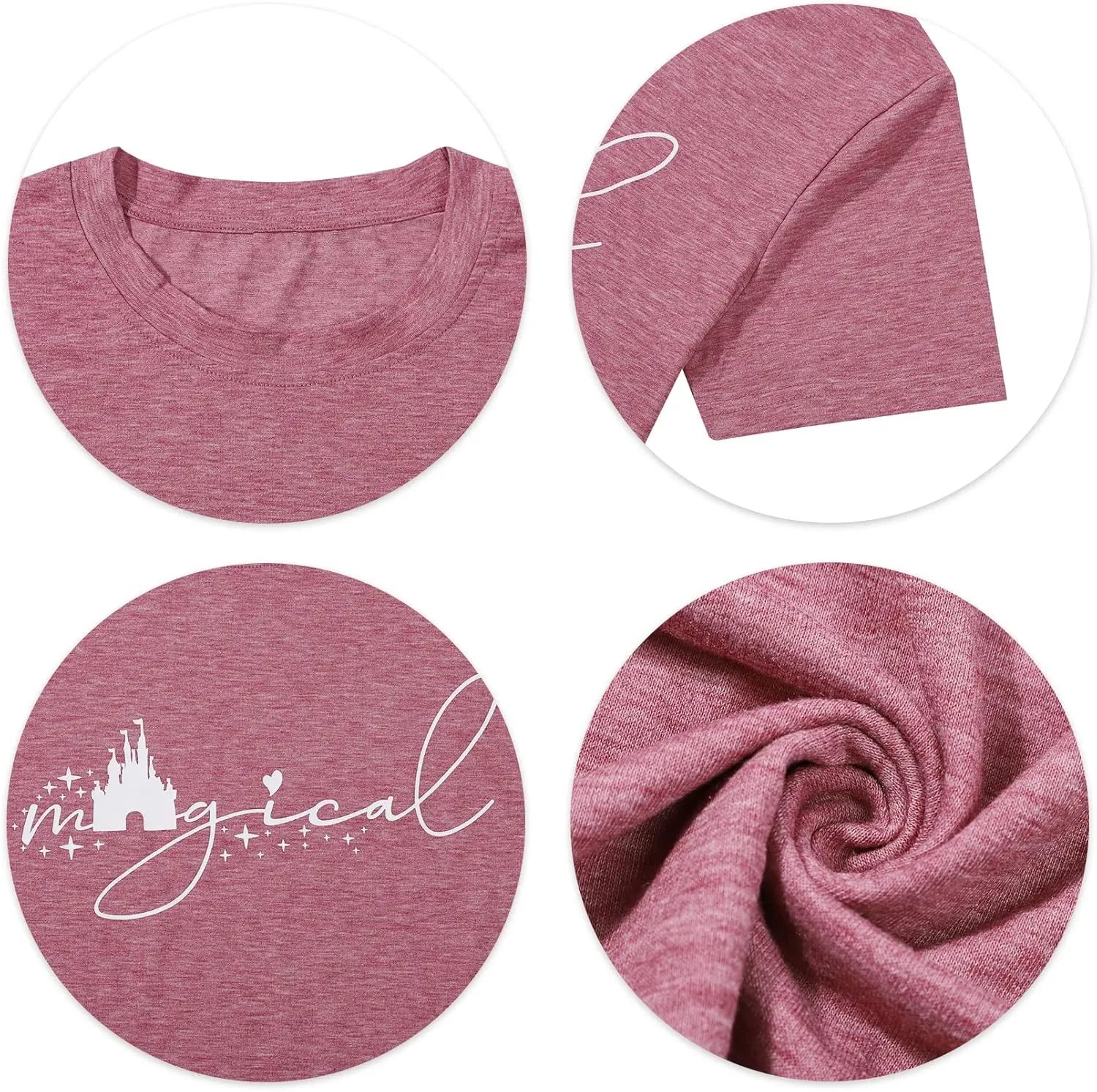 Magical Shirt for Women Magic Kingdom Tshirt Family Vacation Tee Castle Graphic Short Sleeve Tops