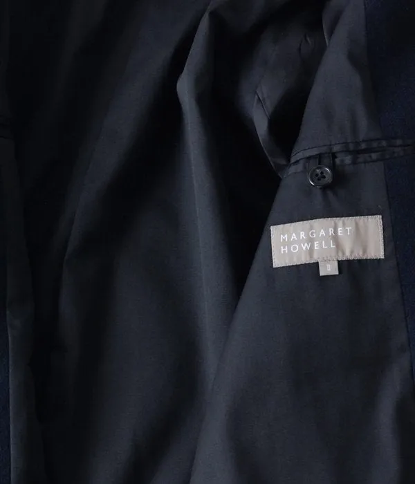 MARGARET HOWELL/SOFT WOOL COAT (NAVY)