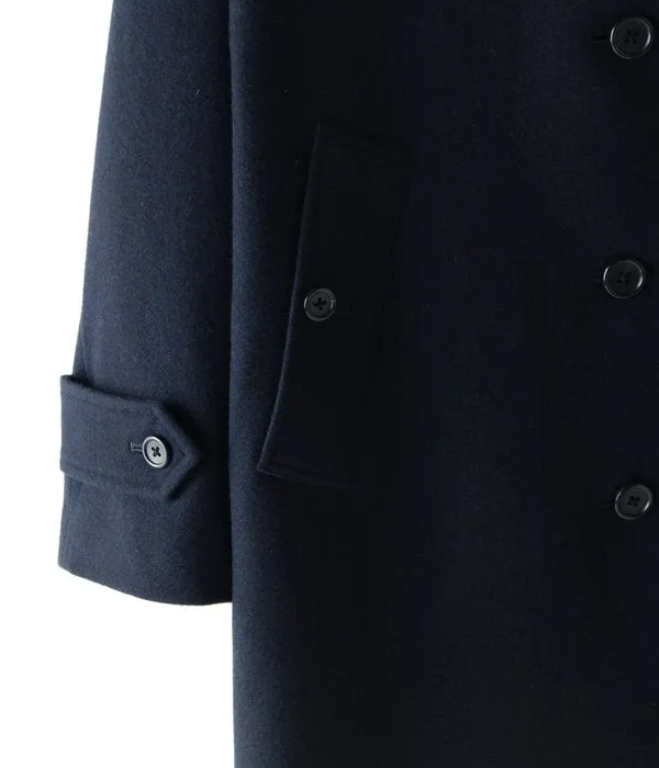MARGARET HOWELL/SOFT WOOL COAT (NAVY)