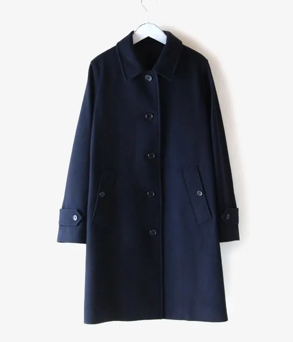 MARGARET HOWELL/SOFT WOOL COAT (NAVY)