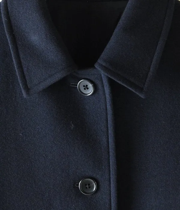 MARGARET HOWELL/SOFT WOOL COAT (NAVY)
