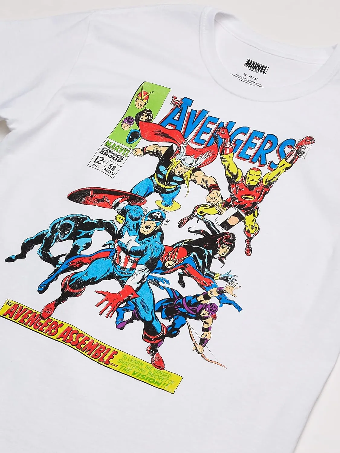 Marvel Men's Avengers Comics Crew T-Shirt