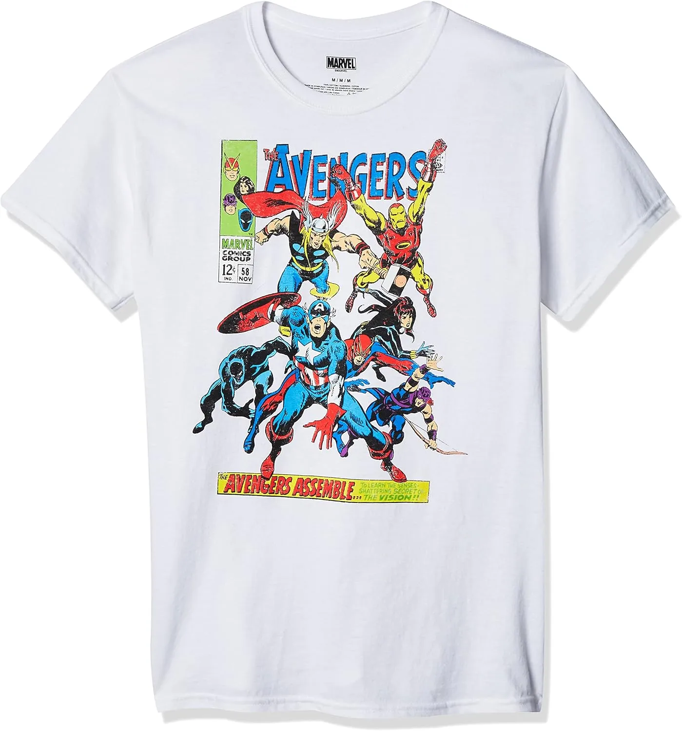 Marvel Men's Avengers Comics Crew T-Shirt