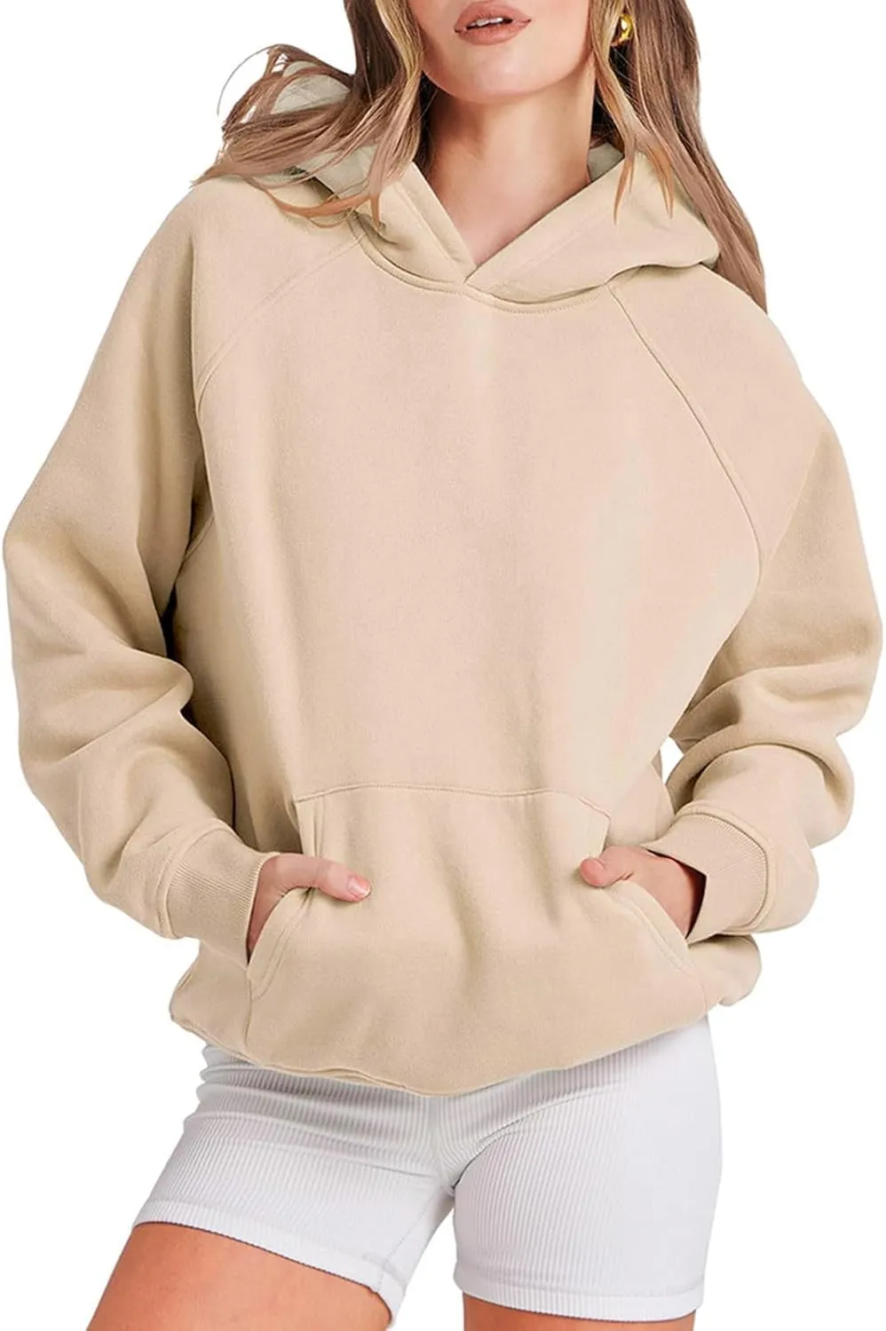 MCILLO Women's Oversized Hoodies Fleece Hooded Sweatshirts Comfy Casual Loose Lightweight Pullover Top