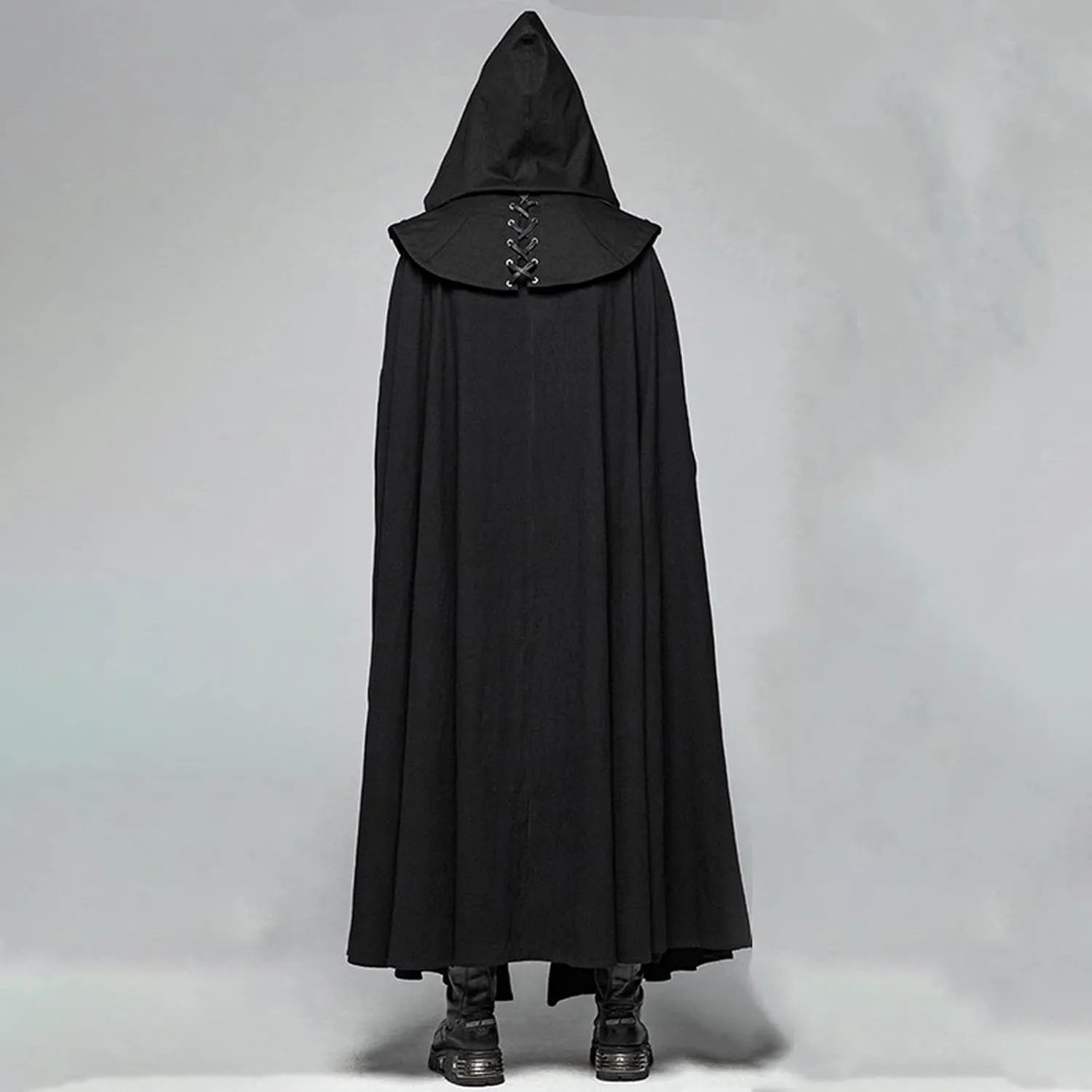 Men Halloween Costumes Adults,Medieval Hooded Gothic Devil Knight Robe Cloak Vampires Cosplay Christmas Cloak S-5XL