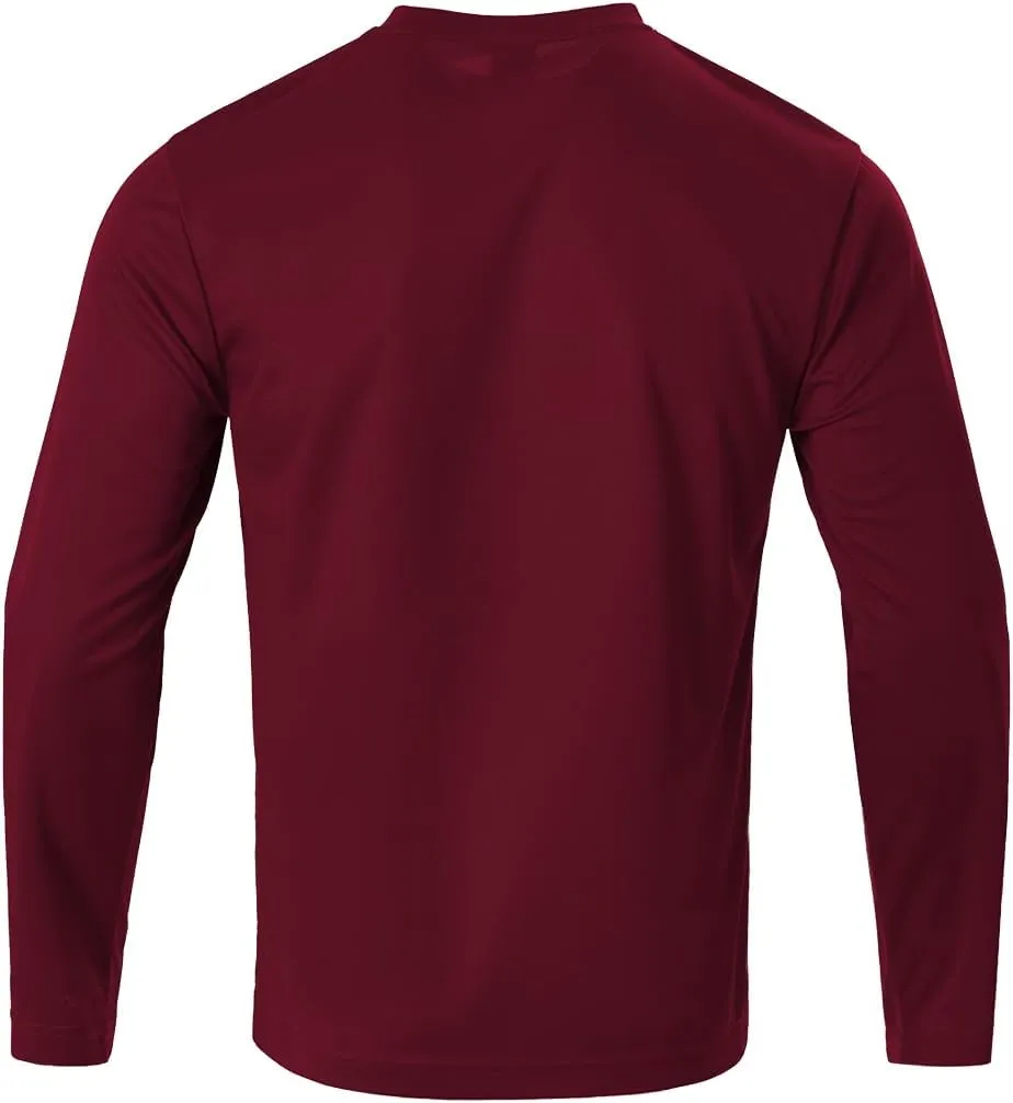 Men Long Sleeve T Shirts Athletic Lightweight for Running Workout Gym Summer Quick Dry Tee Casual Crew Neck Tops